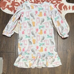 Carter's Multicolor Cat Print Kids Nightgown